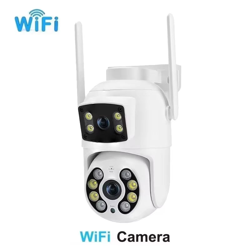 8MP 4K PTZ Wifi IP Camera Security Protection Dual Lens Screen Color Night Vision Auto Track CCTV Surveillance Camera
