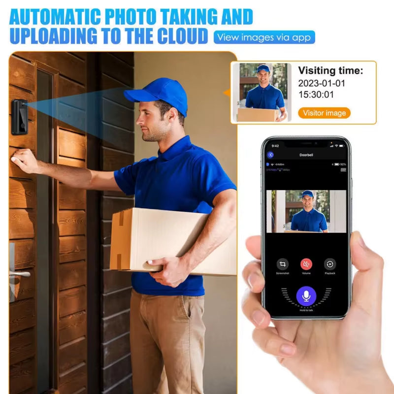 Tuya Doorbell with Camera Wireless Bundle Video Doorbell WIFI HD Outdoor Phone Door Bell Camera Security Video Intercom IR