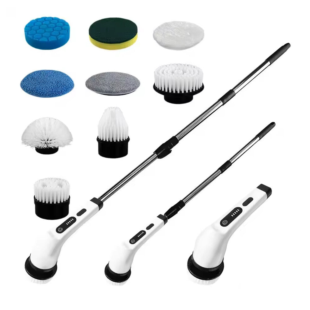 9 in 1 Electric Spin Scrubber Cordless Cleaning Brush Bathroom Rotating Scrubber