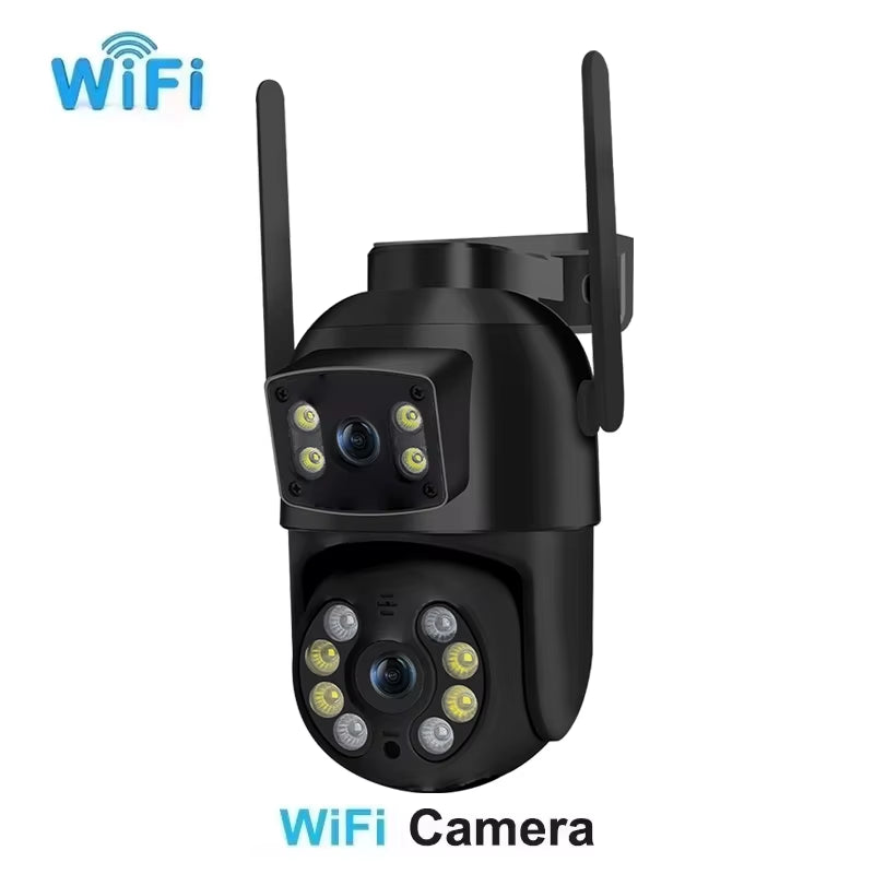 8MP 4K PTZ Wifi IP Camera Security Protection Dual Lens Screen Color Night Vision Auto Track CCTV Surveillance Camera