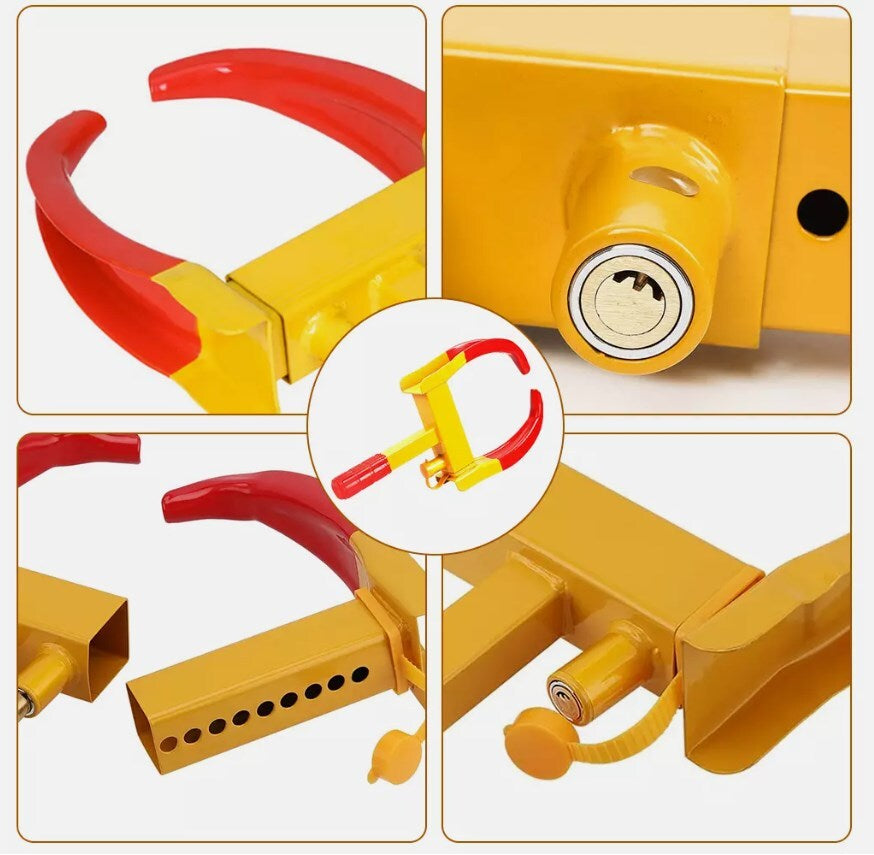 Heavy Duty Security Wheel Clamp Clamps Locks for Caravan Car Van Trailer Lock UK