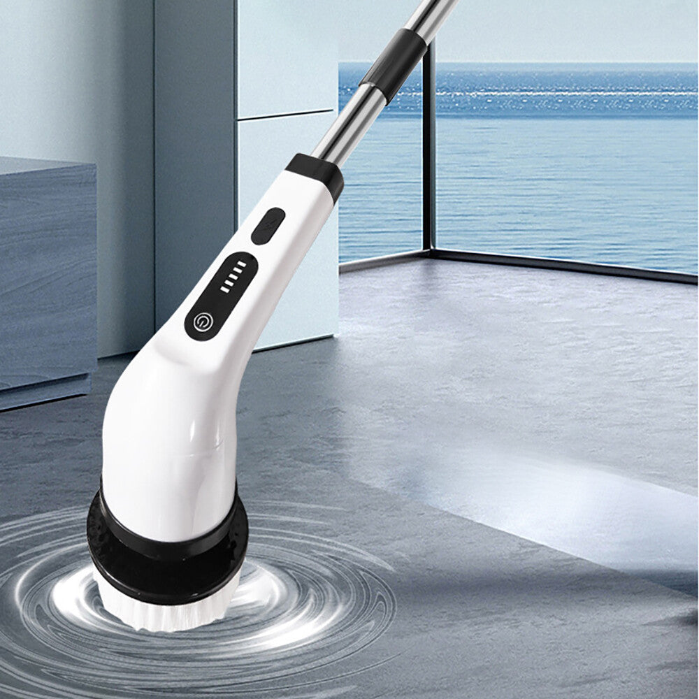 9 in 1 Electric Spin Scrubber Cordless Cleaning Brush Bathroom Rotating Scrubber
