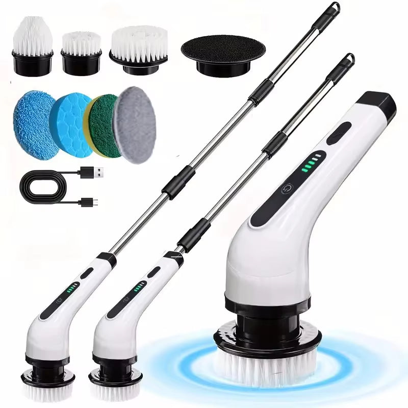 9 in 1 Electric Spin Scrubber Handheld Cleaning Brush Electric Scrubber Power Spin Scrubber Cord