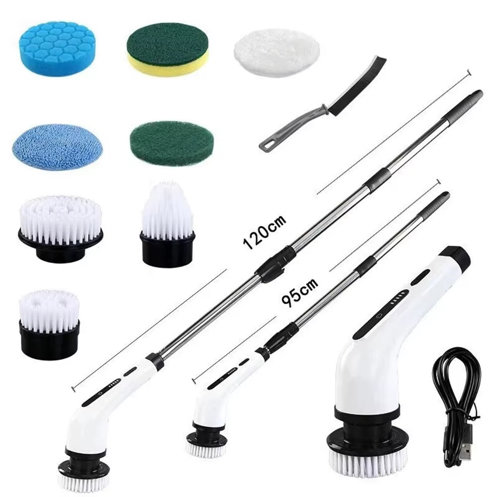 9 in 1 Electric Spin Scrubber Handheld Cleaning Brush Electric Scrubber Power Spin Scrubber Cord