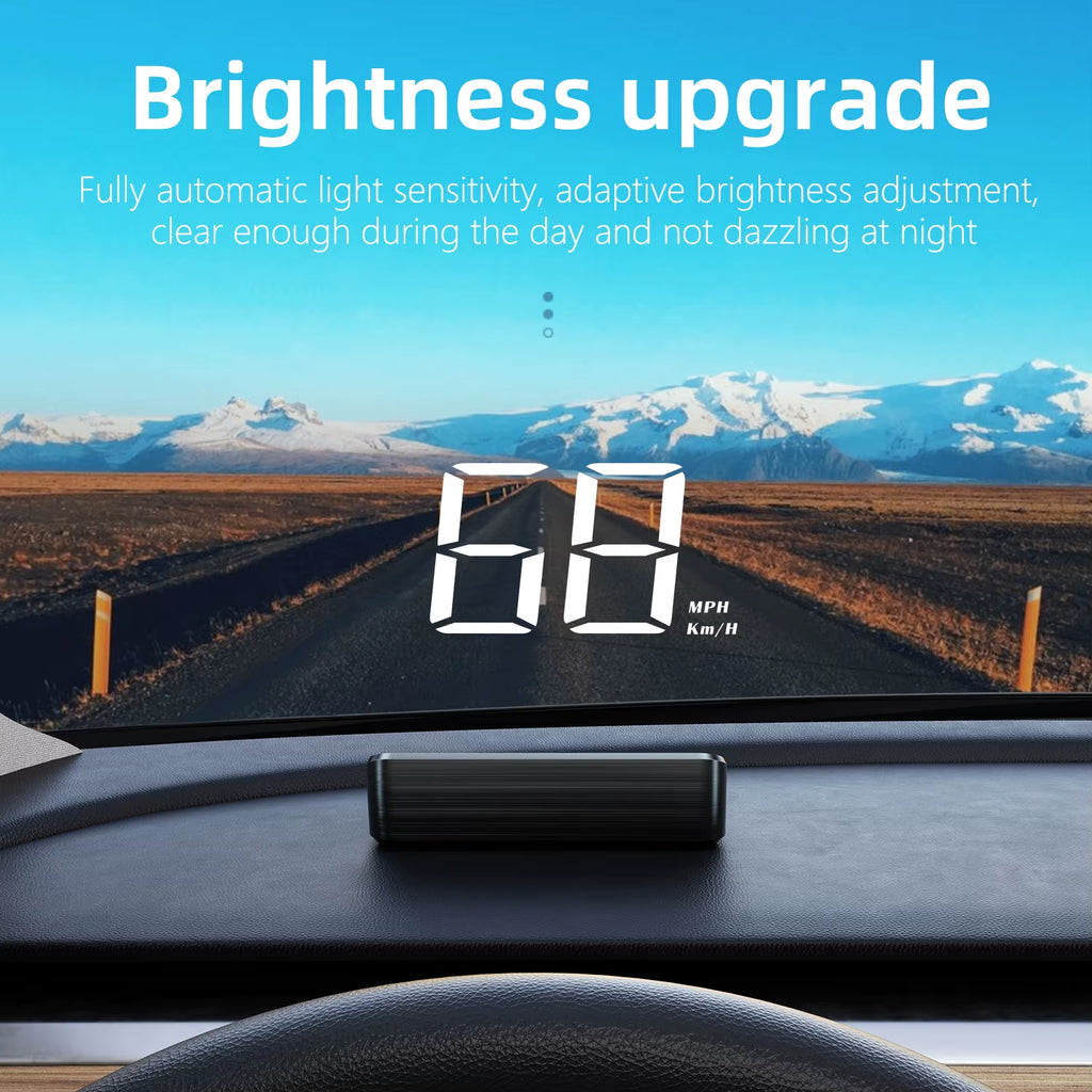 Car HUD Head up Display Universal Digital GPS MPH Speedometer HD LCD Projection on Glass Windshield Projector for All Cars