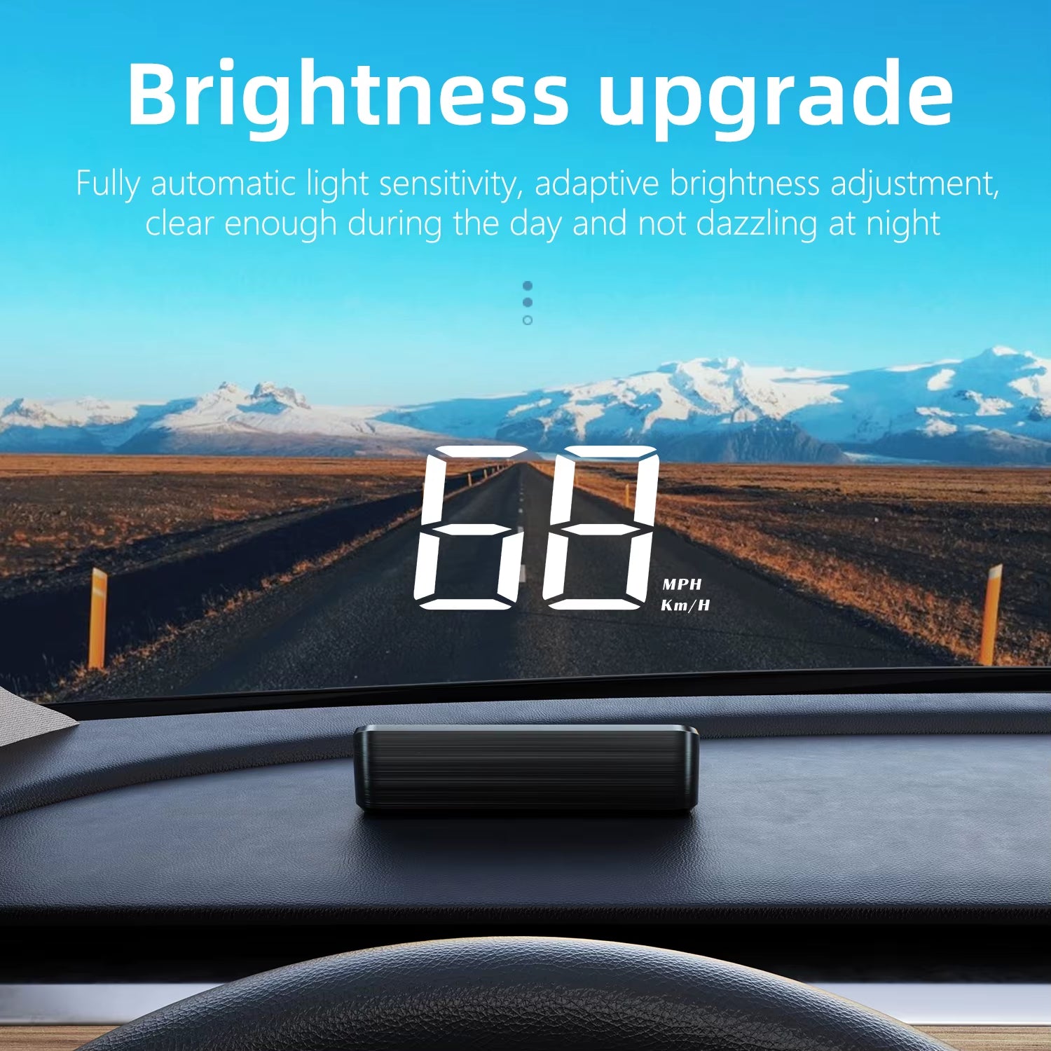 Car HUD Head up Display Universal Digital GPS MPH Speedometer HD LCD Projection on Glass Windshield Projector for All Cars