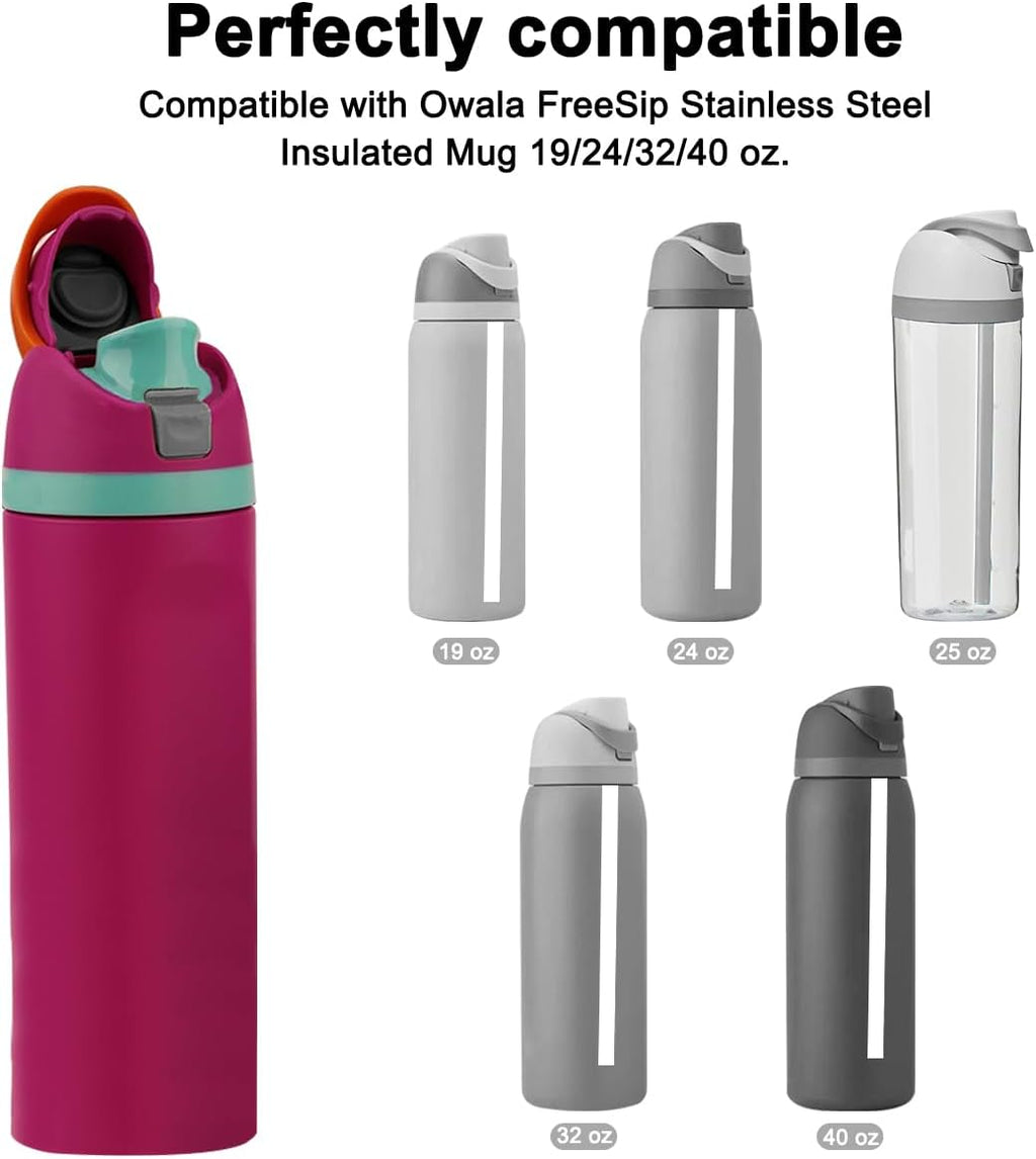 6 Pcs Replacement Straw for Owala Freesip 24 Oz 32 Oz, with Silicone Gasket Seal