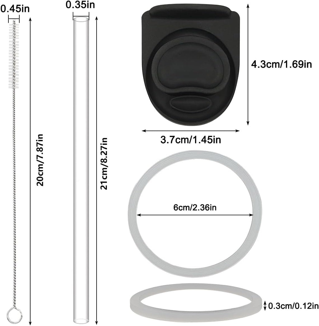6 Pcs Replacement Straw for Owala Freesip 24 Oz 32 Oz, with Silicone Gasket Seal