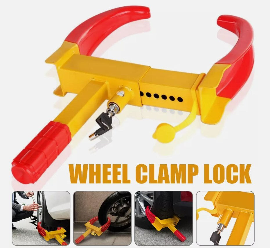Heavy Duty Security Wheel Clamp Clamps Locks for Caravan Car Van Trailer Lock UK