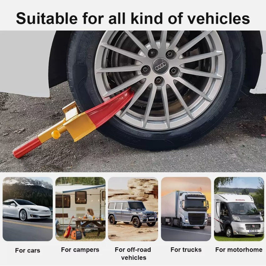 Heavy Duty Security Wheel Clamp Clamps Locks for Caravan Car Van Trailer Lock UK
