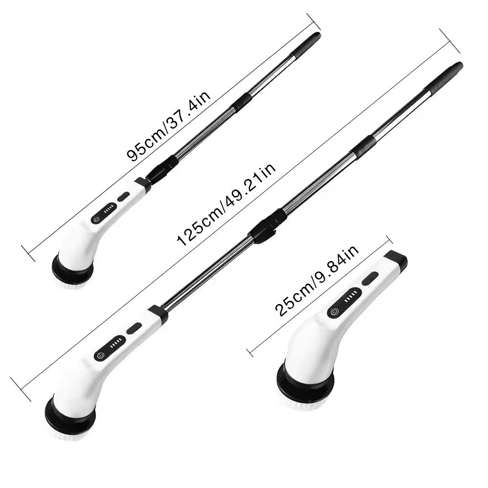 9 in 1 Electric Spin Scrubber Cordless Cleaning Brush Bathroom Rotating Scrubber