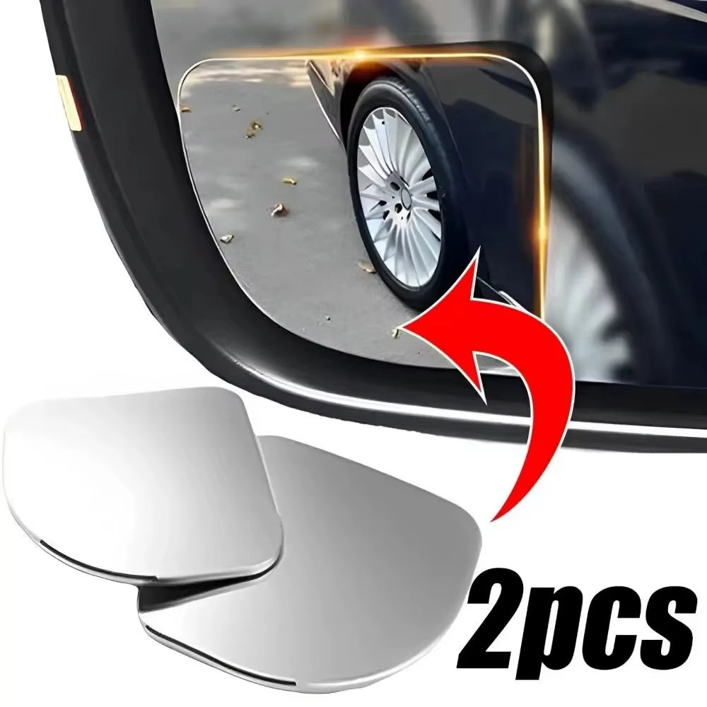 2Pcs Car Mirror Wide Angle Car Blind Spot Mirrors 360° Adjustable Auxiliary Rearview Mirrors HD Frameless Small round Mirror