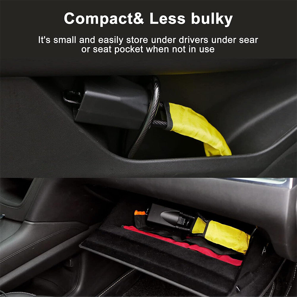 Seat Belt Lock Steering Wheel Lock Car Security Anti-Theft Device Yellow