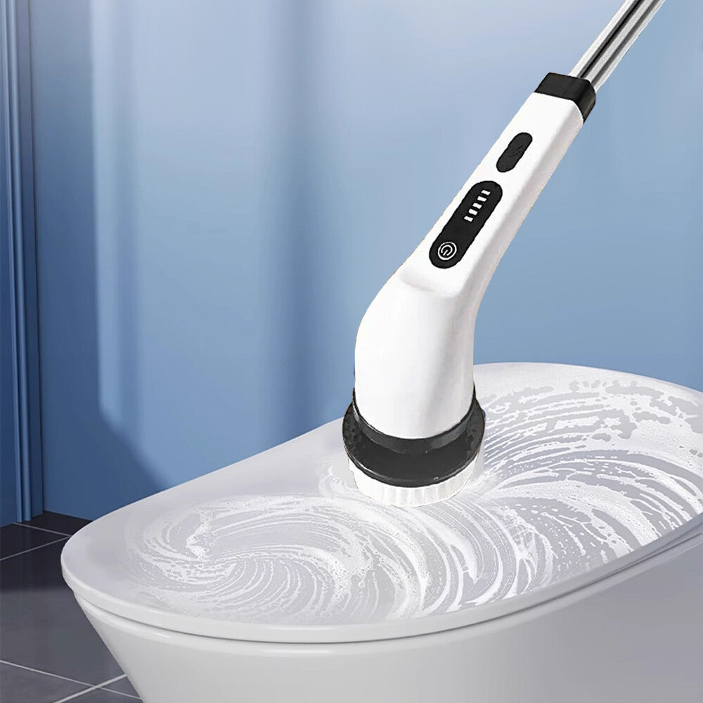 9 in 1 Electric Spin Scrubber Cordless Cleaning Brush Bathroom Rotating Scrubber